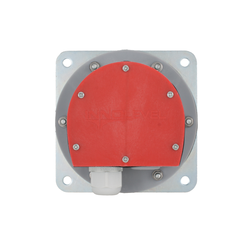 Мембранный датчик подпора для сыпучих материалов INNOLEVEL в пластиковом корпусе (аналог СУМ-1), -40 +80 С, IP54, чувств. от 100 г/л; фланец 114x114 мм, мембрана- NBR, выход- реле SPDT