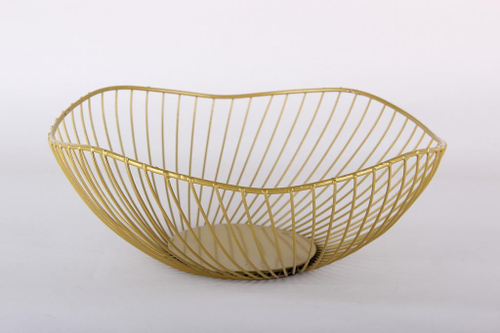 Ваза для фруктов 25х9.5см золотая 502397