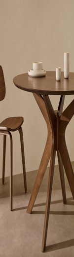 Круглый стол Naanim из орехового шпона Ø 120 см