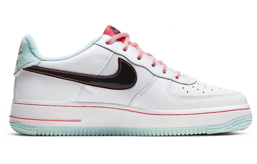 Nike Air Force 1 07 LV8 3 two-layer cowhide synthetic leather south coast non-slip wear-resistant low-top sneakers GS white blue powder