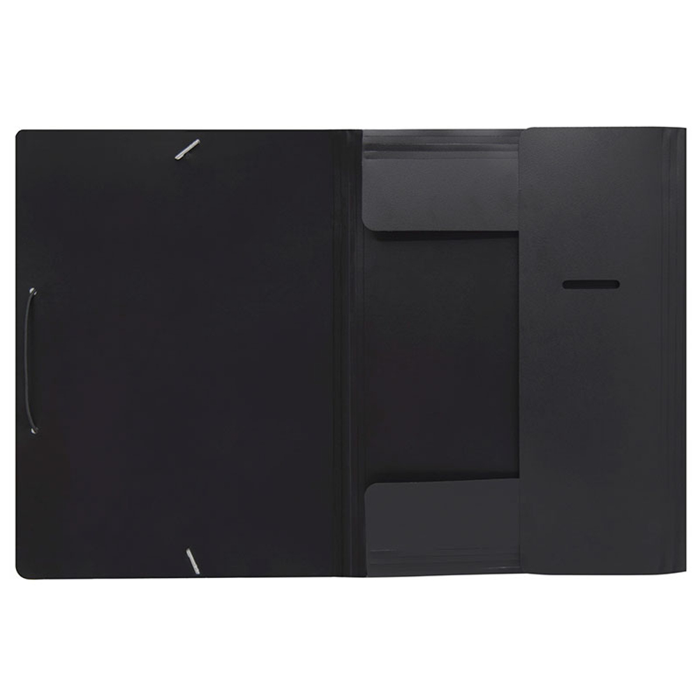 Папка на резинке Silwerhof, А4 пластиковая, 500 мкм, корешок 15 мм., черная