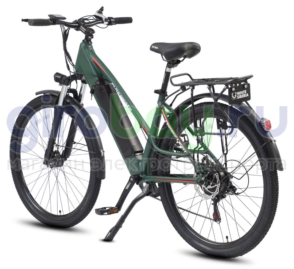 Электровелосипед WHITE SIBERIA CAMRY LIGHT 36V/11A 500W Elka Green (Зеленый) фото 1 фото №2