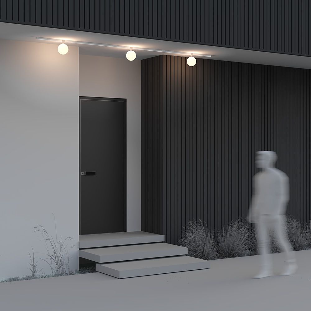 Трековый однофазный уличный светодиодный светильник Maytoni Elasity IP   O-TR01-2-S-9WW3K