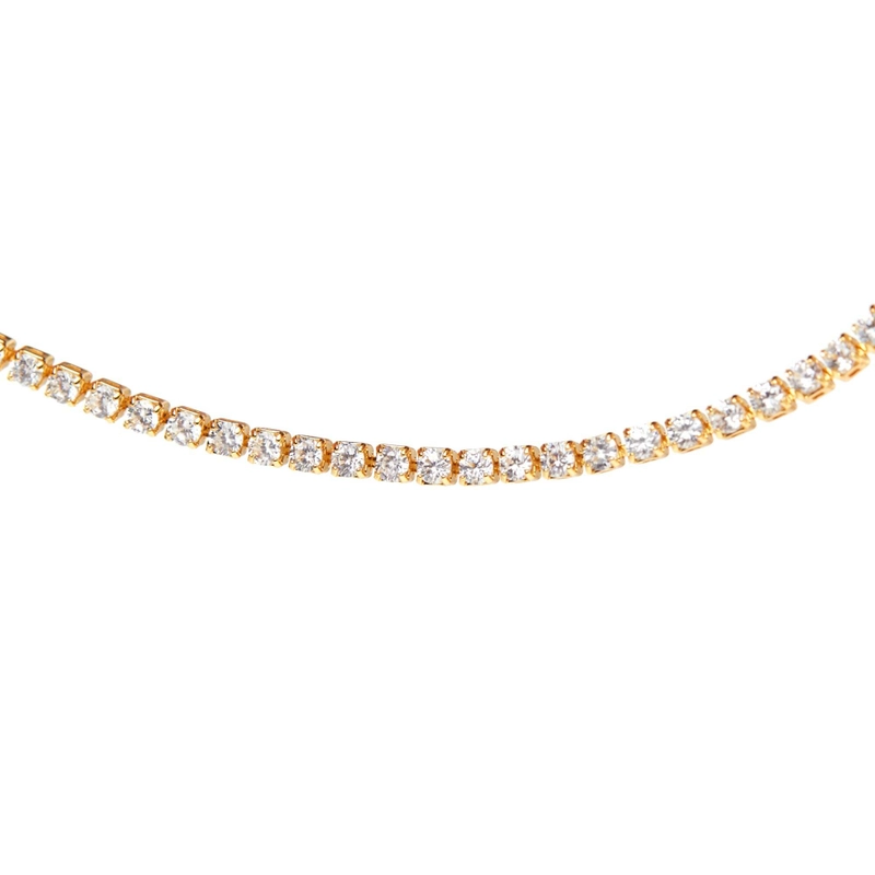 Браслет Теннисный Кристалл – Золото