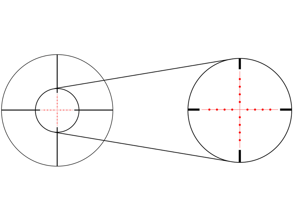 Прицел Gaut Quartz 3-9x40, AO, сетка 2 (Mil-Dot), подсветка красная, 25.4мм, 1/4 МОА, 452г