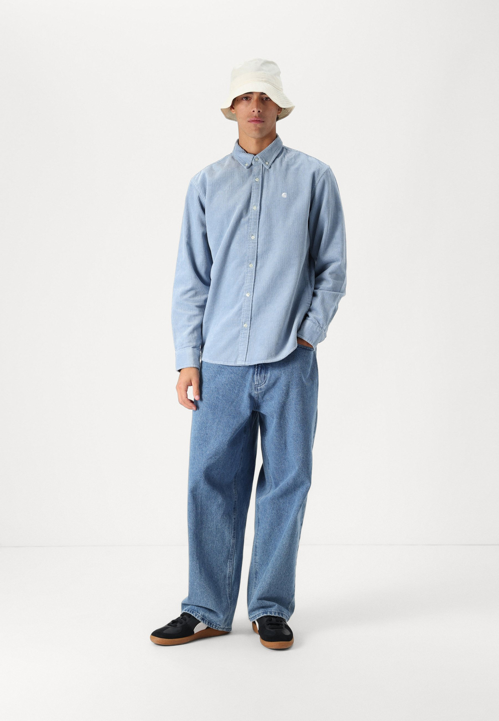 Carhartt WIP MADISON - Рубашка - Голубой