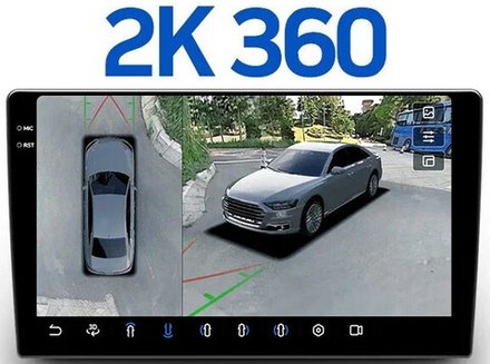 Магнитола для Toyota (внутрь отсека 230х130мм) - FarCar BX9-360-7040N монитор 9.5" 2K QLED на Android 13, 6Гб+128Гб, CarPlay, 4G SIM-слот, 4 камеры в комплекте