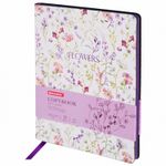 Тетрадь А5 (168х208 мм), 80 л., сшивка, клетка, под кожу, бумага 70 г/м2, BRAUBERG VISTA, "Spring", 403923