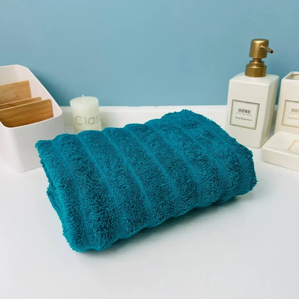 Полотенце махровое 50*90см «FLUFFY» цвет морской волны 02-079, плотность 500гр/м2