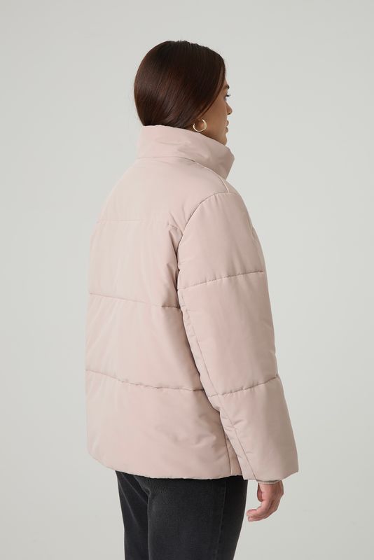 Куртка укороченная стеганая, бежевый