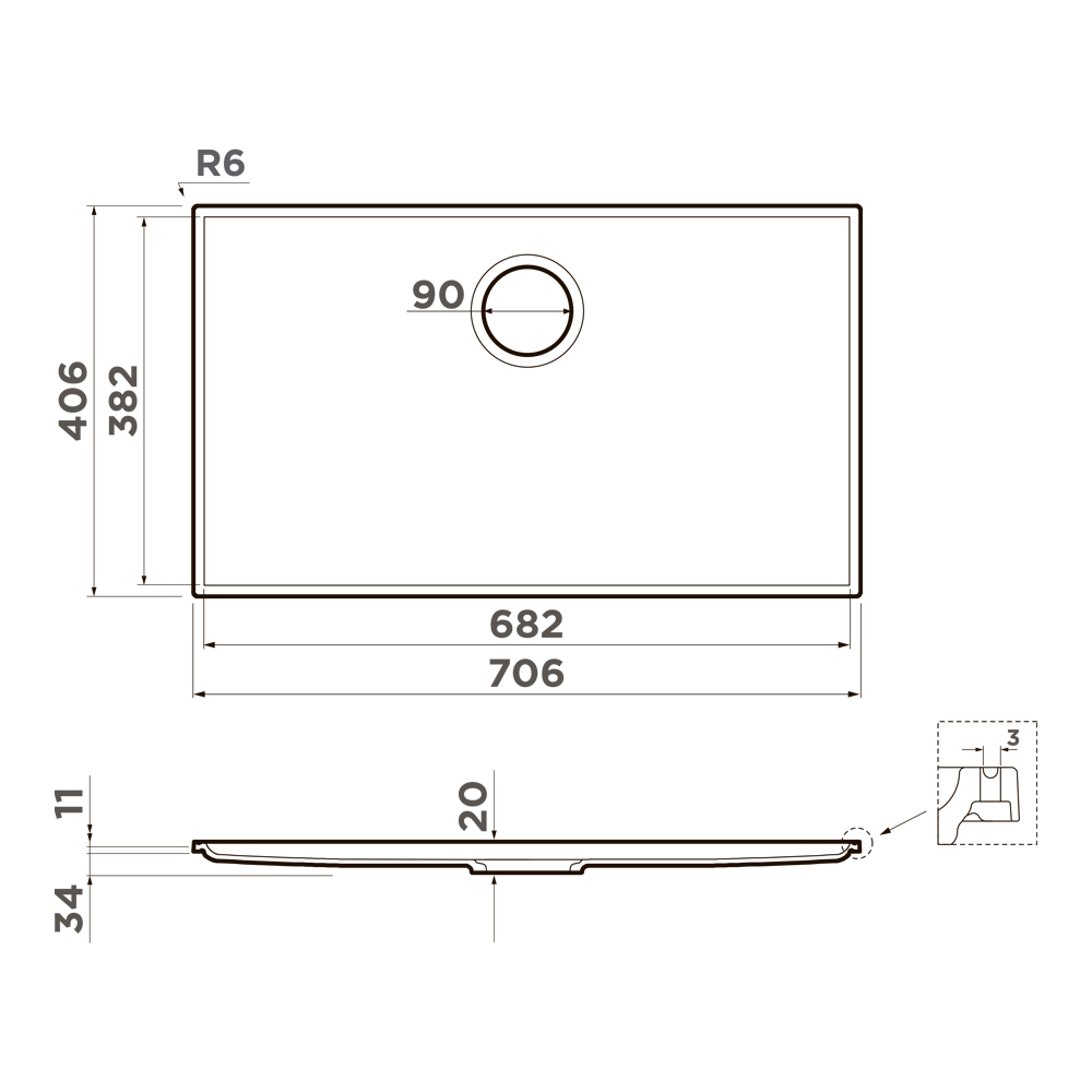 Кухонная мойка Omoikiri Kiten 70-INT WH