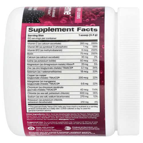 Jigsaw Health, Electrolyte Supreme™, ягодный вкус, 204 г (7,2 унции)