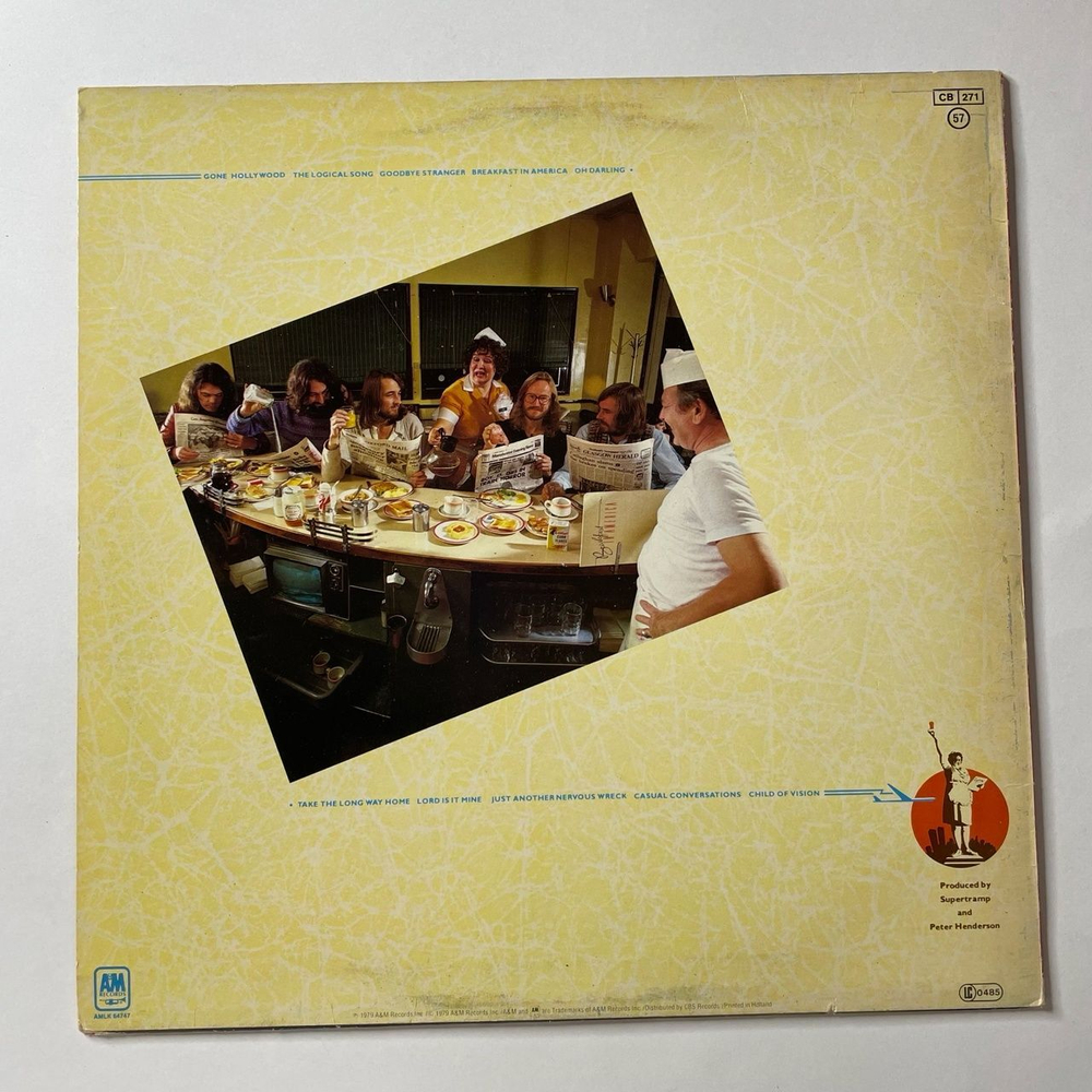 Винтажная виниловая пластинка LP Supertramp Breakfast In America (Holland 1979) Gone Hollywood