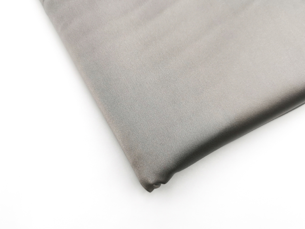 Атлас-стрейч, эластичный, бельевой, чайка (темно-серый)