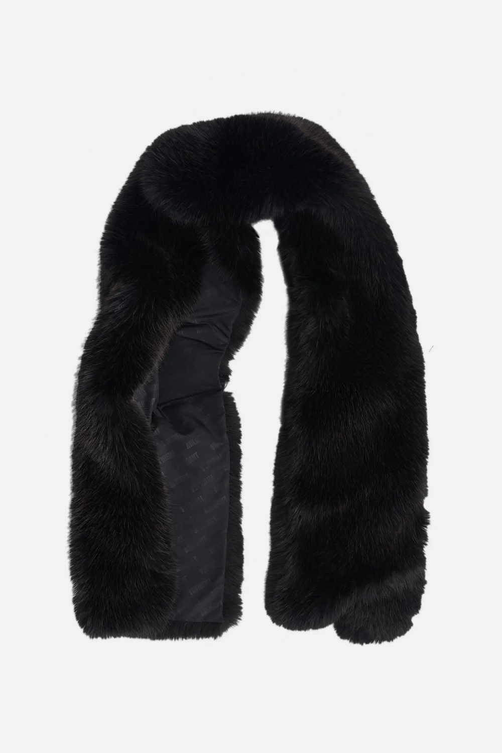 Шарф из экомеха темно-коричневый