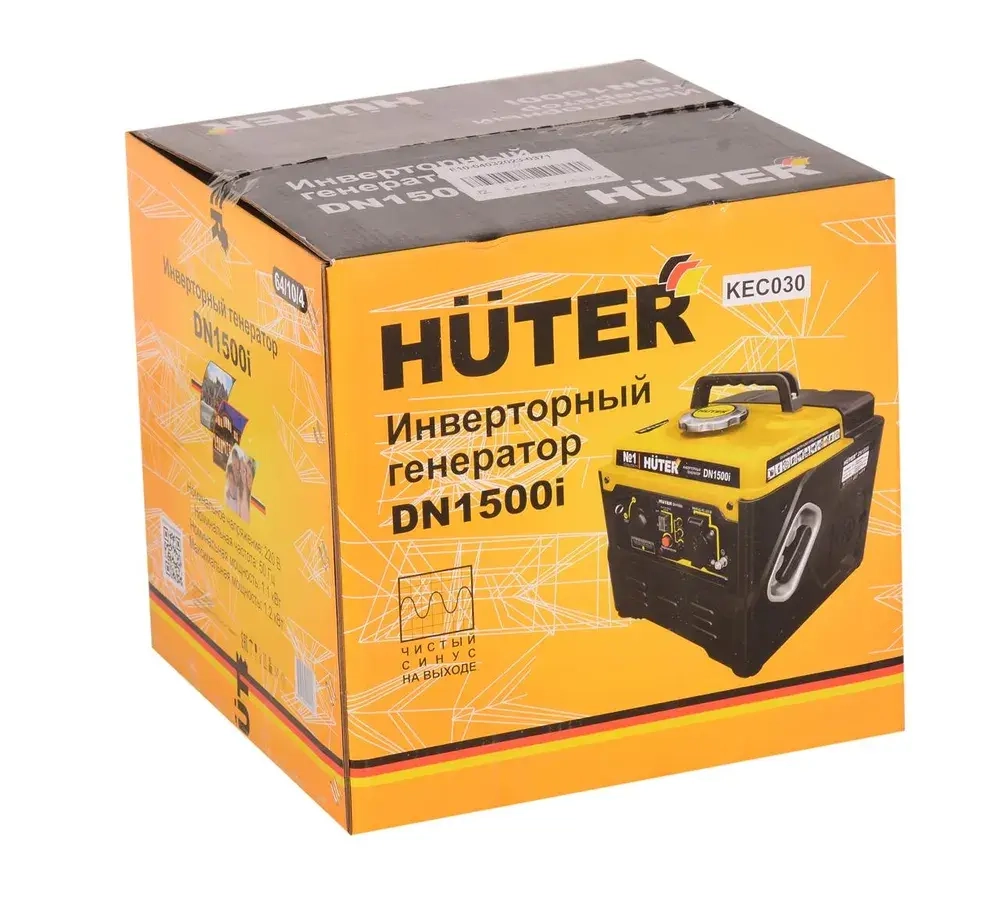 Генератор инверторный, HUTER 1.500 КВА (чистый синус; бензиновый)