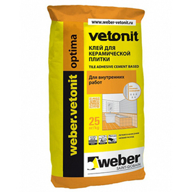Клей для плитки Weber-Vetonit Optima 25 кг