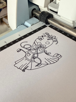 Птичка-мама. Изображение для рисования плоттером / Скрапбукинг