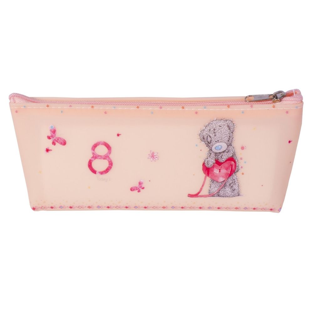 Пенал - косметичка Alingar, ПВХ, молния, 75 х 175 мм, "Мишка Тед и сердце", пудровый
