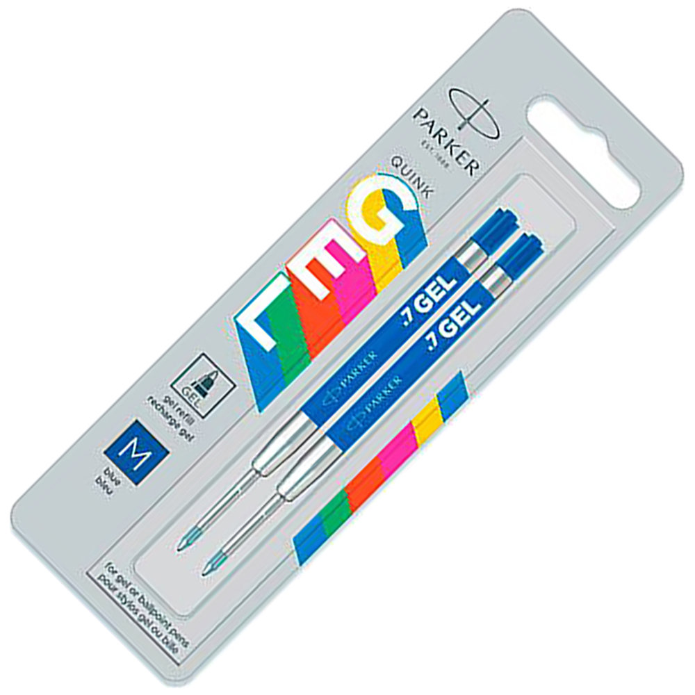 Parker Стержень для шариковой ручки (гелевый), М, синий, 2 шт