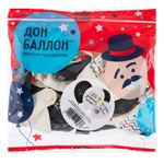 Шар (12''/30 см) С Днем ...летия!, Черный/Белый, пастель, 2 ст, 25 шт.