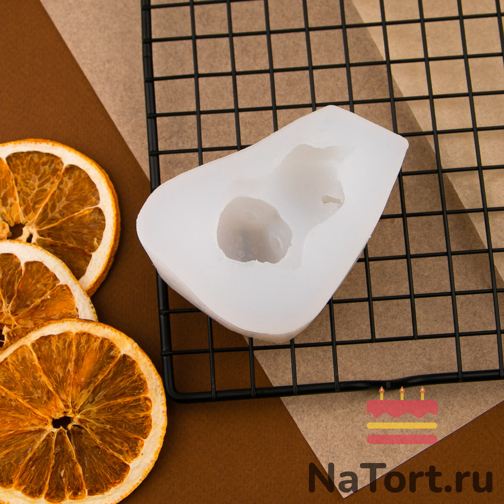 Силиконовый молд 3D «Спящий олененок с птичкой»