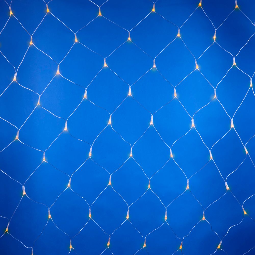 ULD-N2520-240-DTA YELLOW IP20 Сетка светодиодная с контроллером. 240 светодиодов. 2.5х2 м. желтая. IP20. провод прозрачный