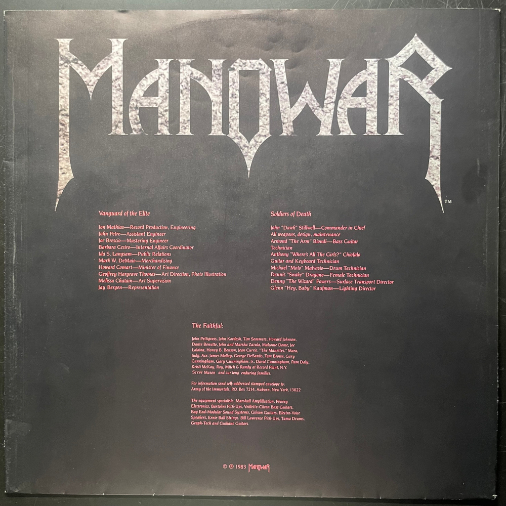 Manowar ‎– Into Glory Ride (Англия 1983г.)