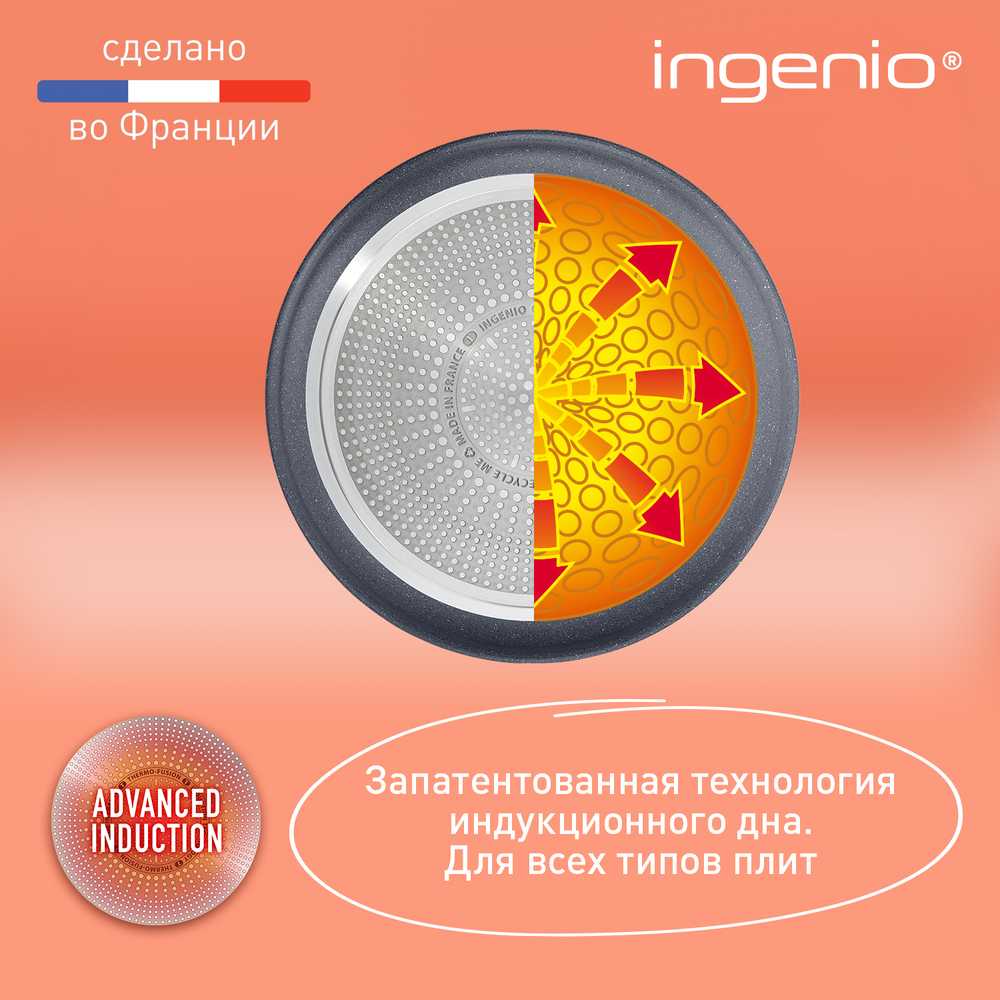 Набор посуды со съемной ручкой Tefal Ingenio Natural Force 7 предметов 16/24/24 см L3969172