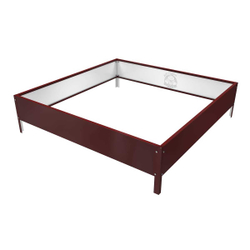 Клумба квадратная оцинкованная 1 ярус  RAL 3005 Винно-красный