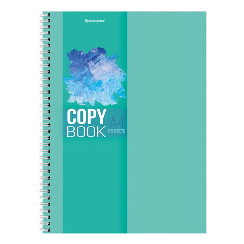 Тетрадь А4, 120 л., BRAUBERG гребень, клетка, обложка картон, "Vision", 404070, 4шт
