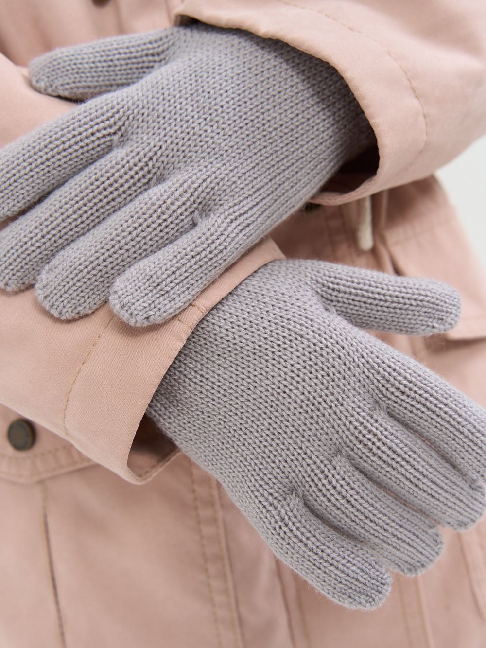 Перчатки вязаные "Жемчуг"