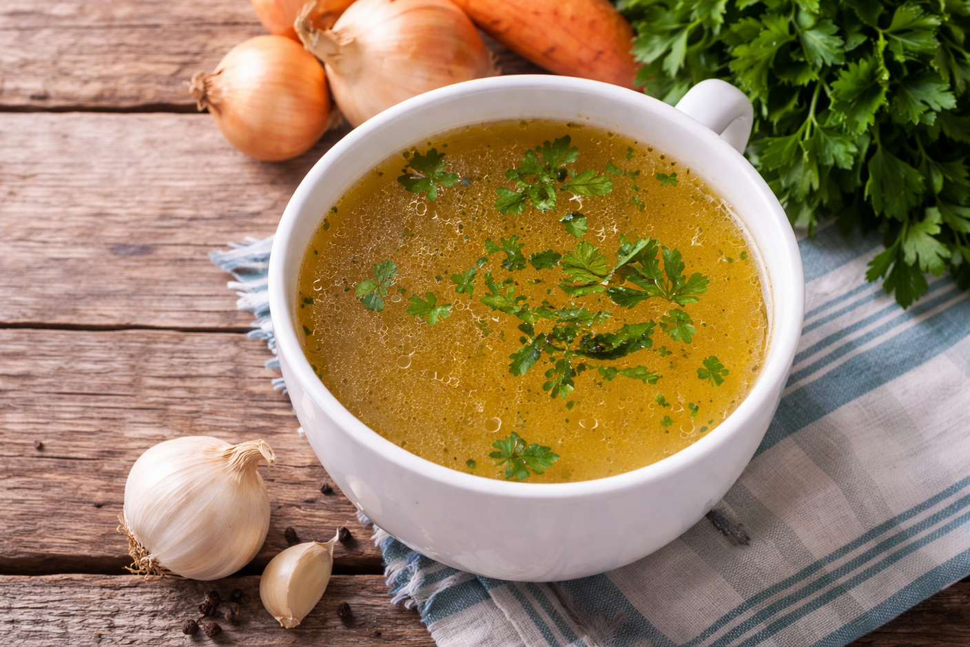 Насыщенный куриный бульон