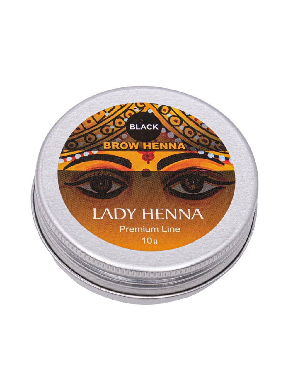 АКЦИЯ Хна для бровей Lady Henna Premium Line Black Черная, 10 г