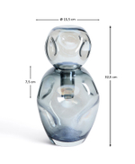 Ваза Olivet из серого стекла 32,5 см