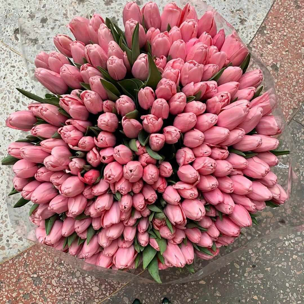 Букет из розовых тюльпанов "Pink tulips"