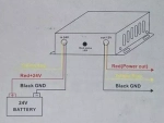 85A (24 в 12V) / Преобразователь (85 ампер) напряжения, 24V в 12V, 85 ампер (1 шт.)