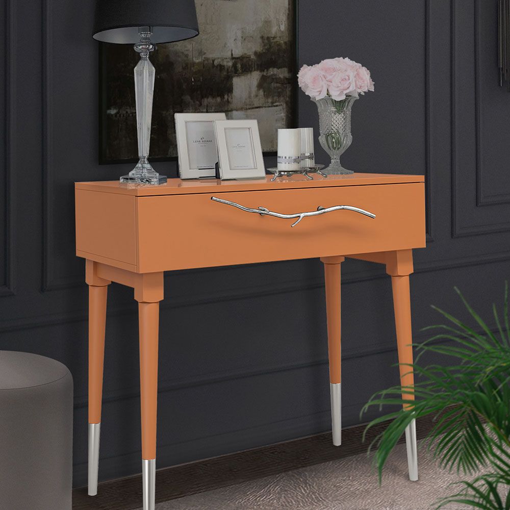 Консоль Арт Колор matte Стайл Сильвер Томленый оранжевый матовый