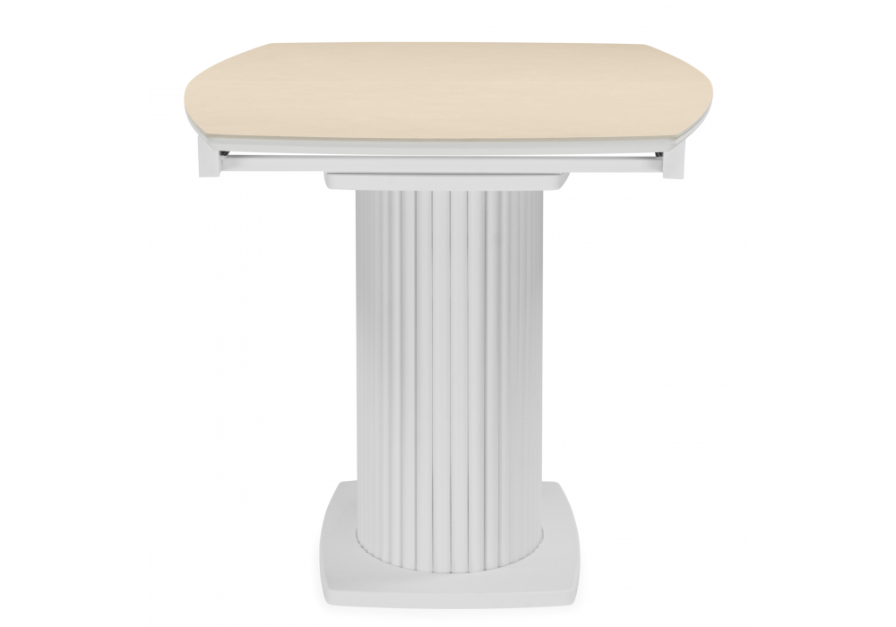 Керамический стол Woodville Фестер 160(200)х90 okara light yellow, белый