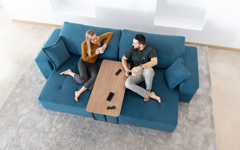 Диван Paradis 3pl ножки - пластик Black 3 cm