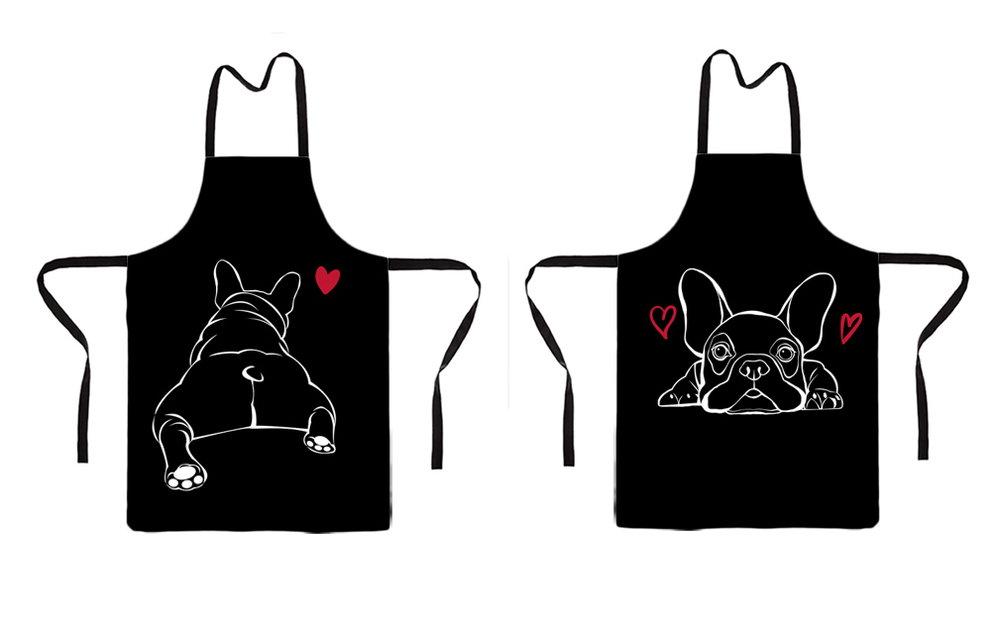 Фартук Двусторонний "Французский бульдог - любовь"