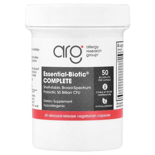 Allergy Research Group, Essential-Biotic®, комплекс с отсроченным высвобождением, 50 млрд КОЕ, 60 вегетарианских капсул с отсроченным высвобождением
