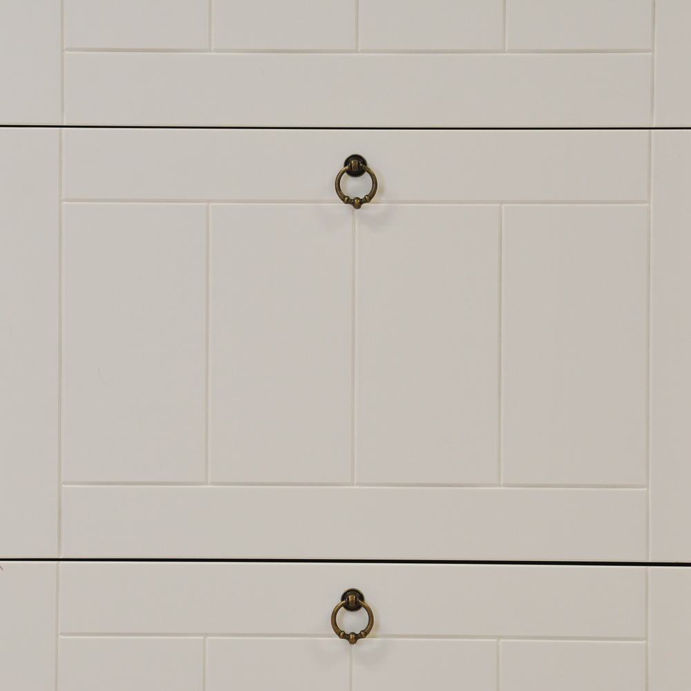 Обувница для прихожей, 66х22х158, Индра, закрытая, тумба для обуви, МДФ, белый, Dipriz