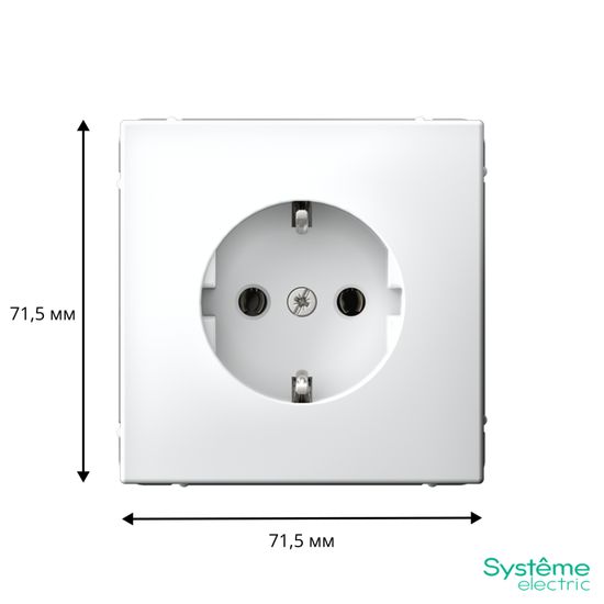 Розетка ArtGallery 16А с заземл. быстрозажим. клем. механизм бел. SE GAL000143S