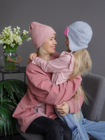 Шапка весенняя/осенняя вязаная (Жемчужно-пепельный) ТОКИ*