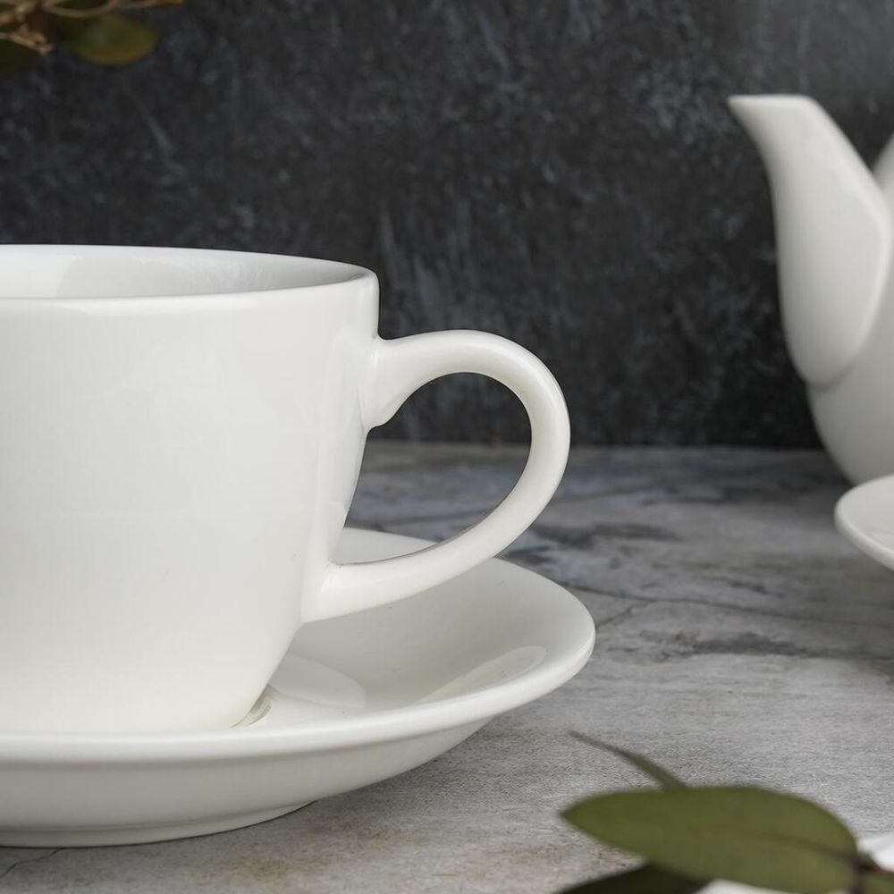 Чайная пара 220 мл белая d 9 см h6,5 см фарфор P.L. Proff Cuisine [4]