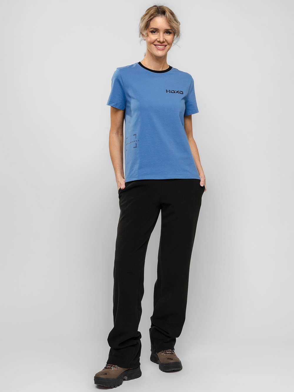 Футболка "НОХО" женская, цвет "Полуночная синева"