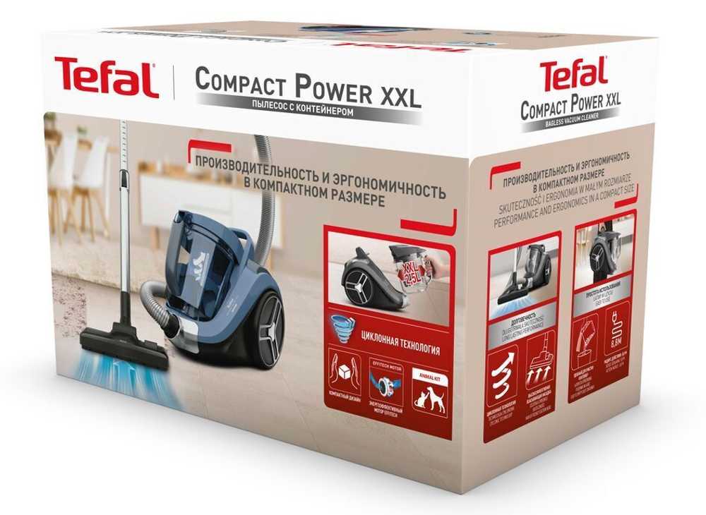 Пылесос с контейнером Tefal Compact Power XXL TW4871EA