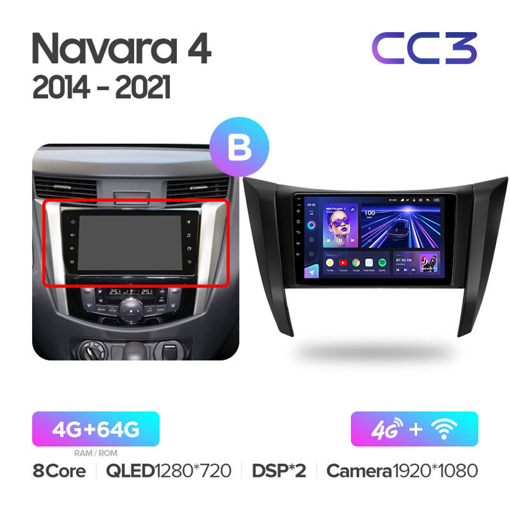 Teyes CC3 9" для Nissan Navara 2014-2021