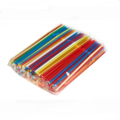 Трубочки прямые  цветные МИЛК 8*240* (250шт) кор23